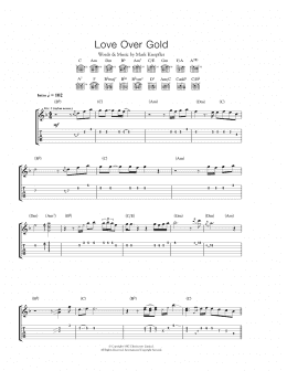 page one of Love Over Gold (Guitar Tab)