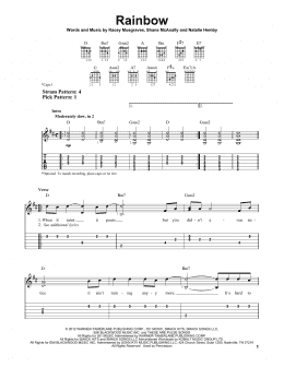 page one of Rainbow (Easy Guitar Tab)