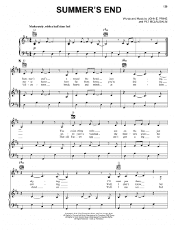 page one of Summer's End (Piano, Vocal & Guitar Chords (Right-Hand Melody))