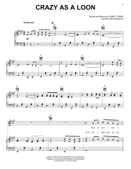 page one of Crazy As A Loon (Piano, Vocal & Guitar Chords (Right-Hand Melody))