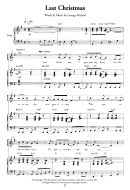 page one of Last Christmas (SSA Choir)