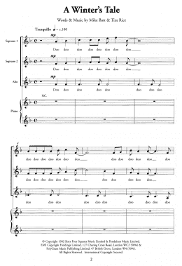 page one of A Winter's Tale (SSA Choir)