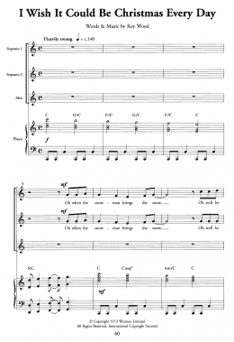 page one of I Wish It Could Be Christmas Every Day (SSA Choir)