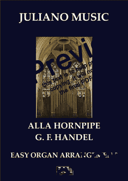 page one of ALLA HORNPIPE (EASY ORGAN - C VERSION) - G. F. HANDEL