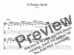 page one of 25 Etudes Op.60 No.1 (for iPad)