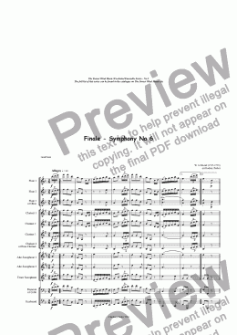 page one of Finale - Symphony No6 - Mozart arr for Woodwind Ensemble