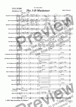 page one of The 3-D Musketeer (brass band)