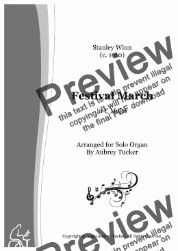 page one of Organ: Festival March in C Major - Stanley Winn