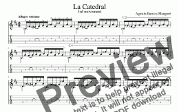 page one of La Catedral, 3 Allegro Solemne (for Tablet)