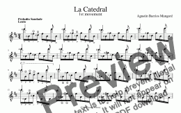 page one of La Catedral (for Tablet / Notation only)