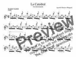 page one of La Catedral (for iPad / Notation only)