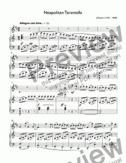 page one of Rossini - La Danza (Neapolitan Tarantella) Bb Trumpet