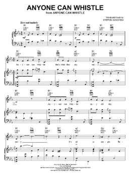page one of Anyone Can Whistle (Piano, Vocal & Guitar Chords (Right-Hand Melody))