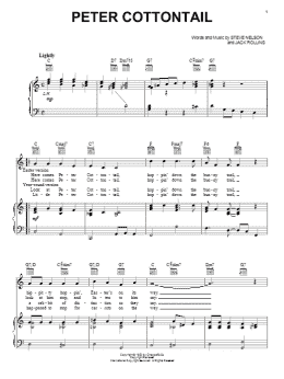 page one of Peter Cottontail (Piano, Vocal & Guitar Chords (Right-Hand Melody))