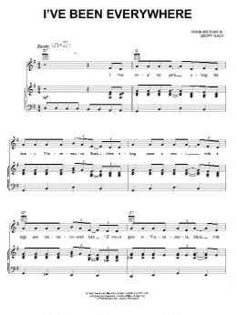 page one of I've Been Everywhere (Piano, Vocal & Guitar Chords (Right-Hand Melody))