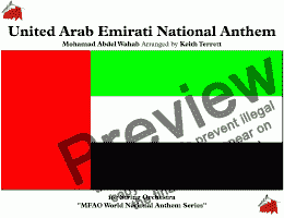 page one of United Arab Emirati National Anthem for String Orchestra