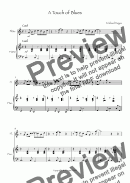 page one of 'A Touch of Blues' for Flute&Piano