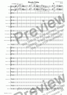 page one of Piccolo Polka - Concert Band