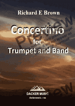 page one of Concertino for Trumpet and Band