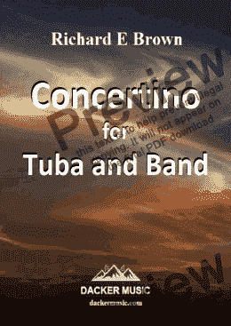 page one of Concertino for Tuba and Band