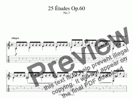 page one of 25 Etudes Op.60 No.7 (for iPad)
