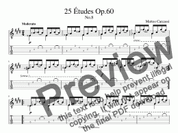 page one of 25 Etudes Op.60 No.8 (for iPad)