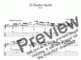page one of 25 Etudes Op.60 No.9 (for iPad)