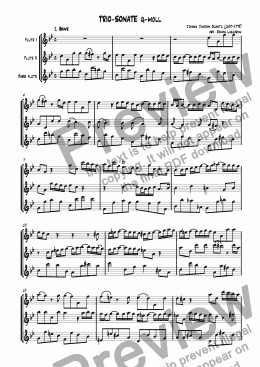 page one of Grave & Allegro from the trio sonata in g minor