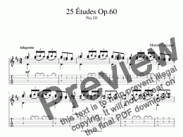 page one of 25 Etudes Op.60 No.10 (for iPad)