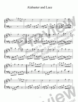 page one of Alabaster and Lace ( piano )