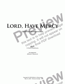 page one of Lord, Have Mercy