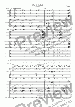 page one of Before the Day Ends  - Orchestra