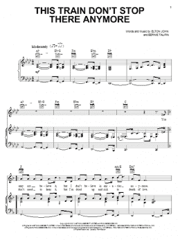 page one of This Train Don't Stop There Anymore (Piano, Vocal & Guitar Chords (Right-Hand Melody))