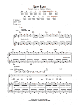 page one of New Born (Guitar Tab)