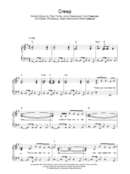 page one of Creep (Piano, Vocal & Guitar Chords)