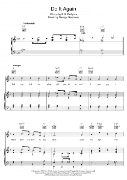 page one of Do It Again (Piano, Vocal & Guitar Chords)