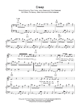 page one of Creep (Piano, Vocal & Guitar Chords)
