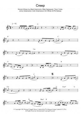 page one of Creep (Flute Solo)