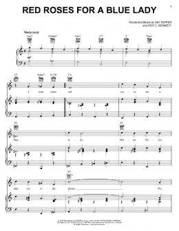 page one of Red Roses For A Blue Lady (Piano, Vocal & Guitar Chords (Right-Hand Melody))