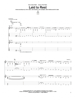 page one of Laid To Rest (Guitar Tab)