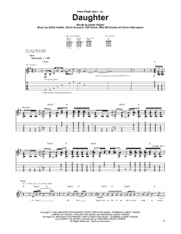 page one of Daughter (Guitar Tab)