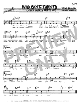 page one of Who Can I Turn To (When Nobody Needs Me) (Real Book – Melody, Lyrics & Chords)