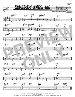 page one of Somebody Loves Me (Real Book – Melody & Chords – Bb Instruments)