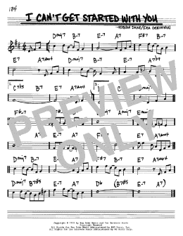 page one of I Can't Get Started With You (Real Book – Melody & Chords – Bb Instruments)