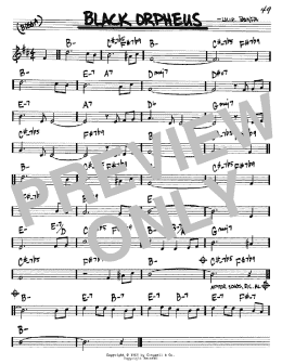 page one of Black Orpheus (Real Book – Melody & Chords – Bb Instruments)
