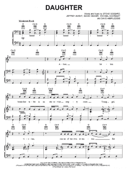 page one of Daughter (Piano, Vocal & Guitar Chords (Right-Hand Melody))