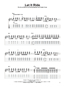 page one of Let It Ride (Guitar Tab (Single Guitar))