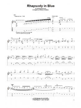 page one of Rhapsody In Blue (Solo Guitar)