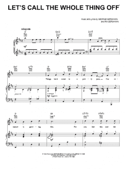 page one of Let's Call The Whole Thing Off (Piano, Vocal & Guitar Chords (Right-Hand Melody))