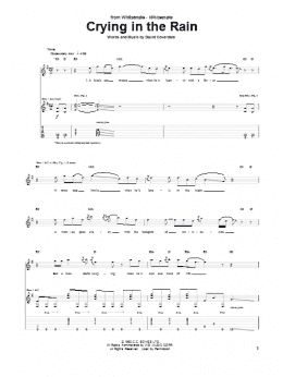 page one of Crying In The Rain (Guitar Tab)